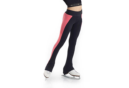 Skating Leggings with Stripe And Pocket Coral