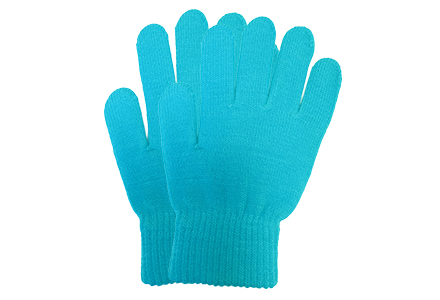 Plain Stretch Gloves Turquoise