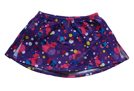 A-line Patterned Ice Skating Skirt Purple Bubble