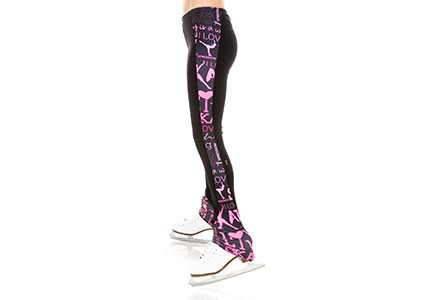 SK8 Print Legwarmer Style Skate Leggings Pink