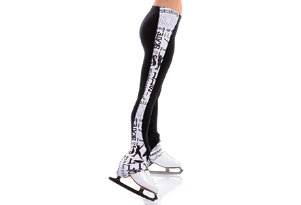SK8 Print Legwarmer Style Skate Leggings White