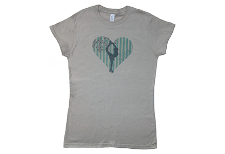 Heart Figure Skater T-shirt. Part of the Ice Skating T Shirts collection available to buy from Skatey.co.uk