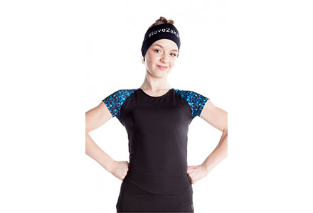 Blue Sparkle Print Xpression Skating T-Shirt. Part of the EliteXpression Training collection available to buy from Skatey.co.uk
