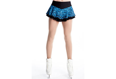 Blue Sparkle Print Xpression Skating Skirt. Part of the EliteXpression Training collection available to buy from Skatey.co.uk