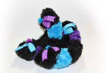 Dots and Bows Fuzzy Soakers Black, Turquoise, Purple