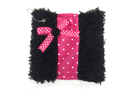 Dots and Bows Blade Towel Black, White and Hot Pink