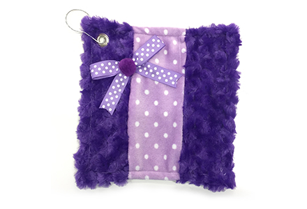 Dots and Bows Blade Towel White and Purple
