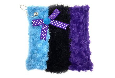 Dots and Bows Blade Towel Black, Turquoise, Purple