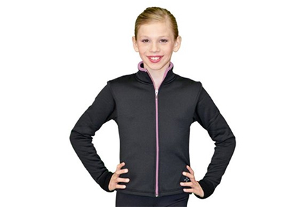 Colour Zip Fleece Fitted Ice Skating Jacket