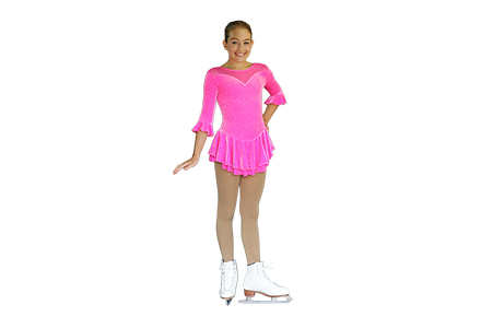 DLV20 Three Quarter Sleeve Ice Skating Dress. Part of the Chloe Noel Ice Skating Dresses collection available to buy from Skatey.co.uk