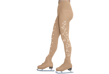 Over Boot Skating Tights with Swirl Crystals. Part of the Chloe Noel Tights and Bodywear collection available to buy from Skatey.co.uk