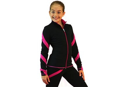 Spiral Fleece Ice Skating Jacket. Part of the Chloe Noel Ice Skating Jackets collection available to buy from Skatey.co.uk