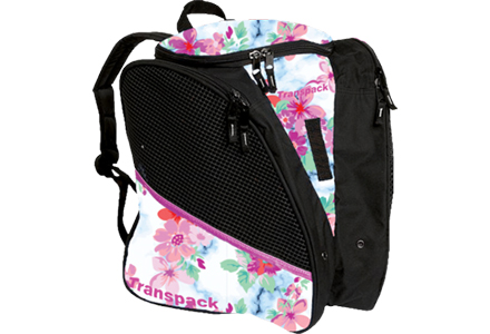 White Hibiscus Transpack Ice Skate Bag. Part of the Transpack Bags collection available to buy from Skatey.co.uk