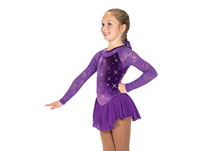 Jewelled Lace Ice Skating Dress. Part of the Jerrys Dresses collection available to buy from Skatey.co.uk