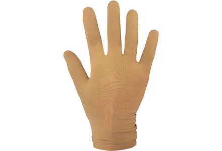 Flesh coloured lycra gloves. Part of the Chloe Noel Accessories collection available to buy from Skatey.co.uk